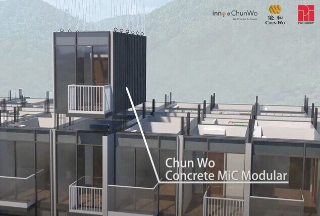 Digital Simulation Video of the Building Process Using “Wall Connection Technology” and the Simulated Completion of a Residential Building Using Concrete “Modular Integrated Construction” Systems 